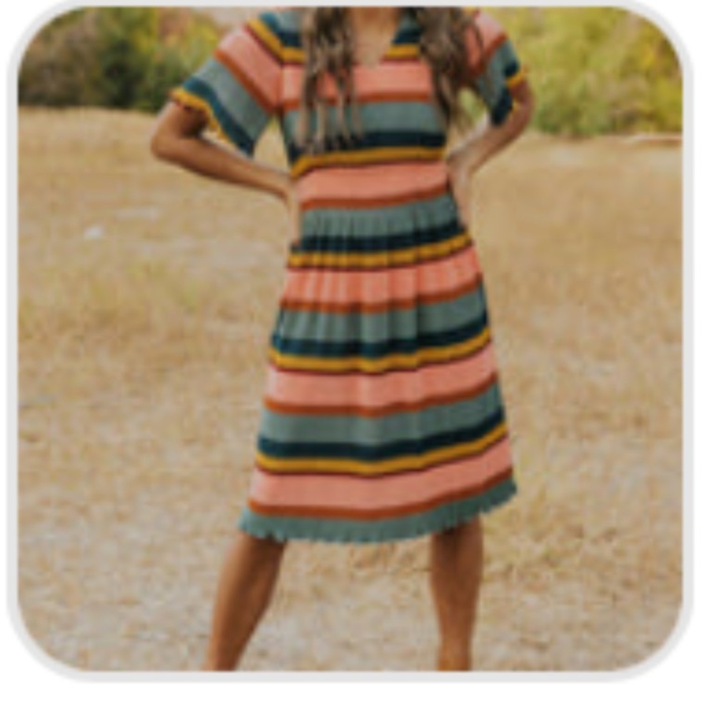 ROOLEE multi color stripe dress - size M